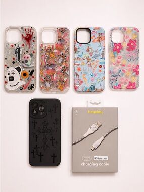 IPhone 13 ProMax Case Bundle + heyday 6ft White Charging Cable for iPhone & iPad